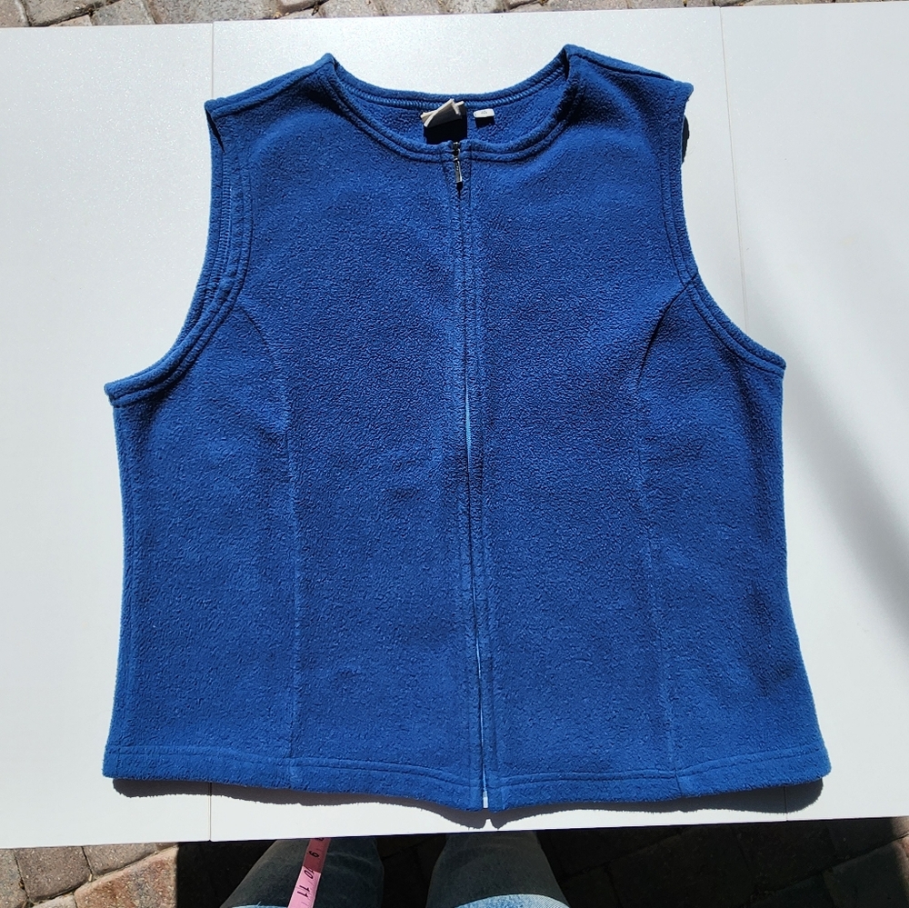 L.L. Bean Vintage Polartec Fleece Full Zip Vest Sz M - Picture 9 of 10